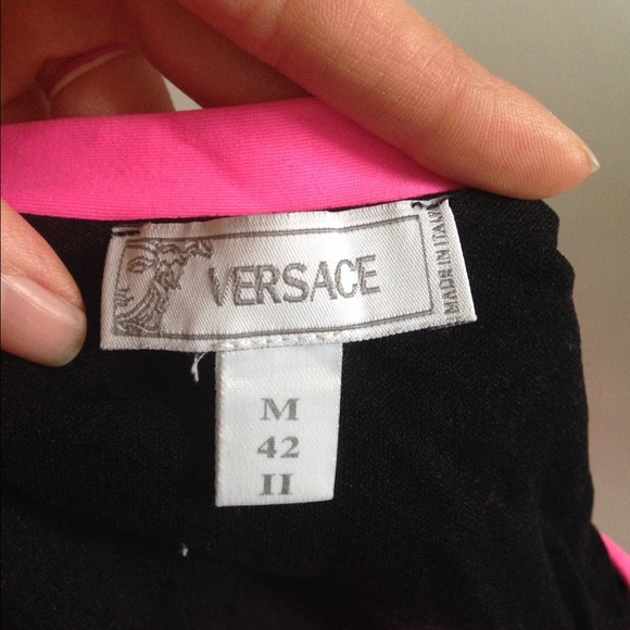 Versace bathing suit label details