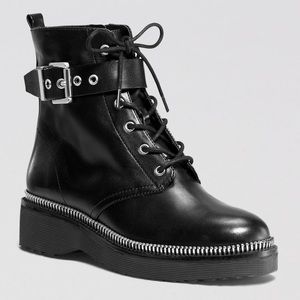 MICHAEL KORS zipper combat boots