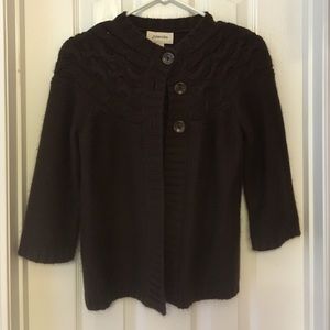 Chocolate brown 3/4 sleeve sweater