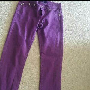 Size 0 Purple Skinny Jeans