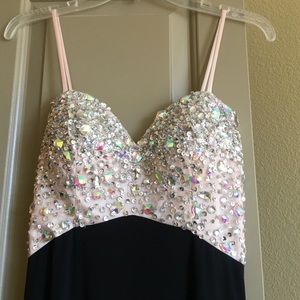 Rhinestone evening gown