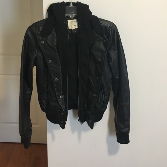 LA Hearts Black Leather Jacket