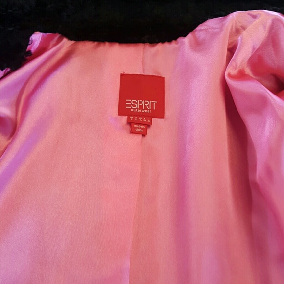 Black ESPRIT 100% RAYON, COTTON, JACKET - Picture 3 of 4