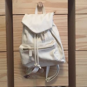 Kimchi Blue Off White Faux Leather Backpack