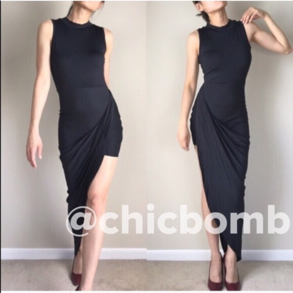High cut sexy long dress bodycon - Picture 2 of 3