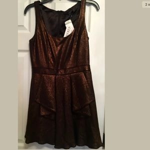 Jay Godfrey, Size 8 Dress, Metallic Brown, NWT