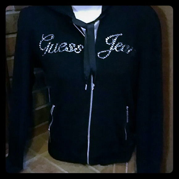 guess bling hoodie