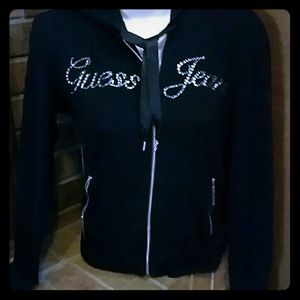 guess bling hoodie