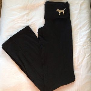 Vs Pink yoga pants small black Victoria's Secret