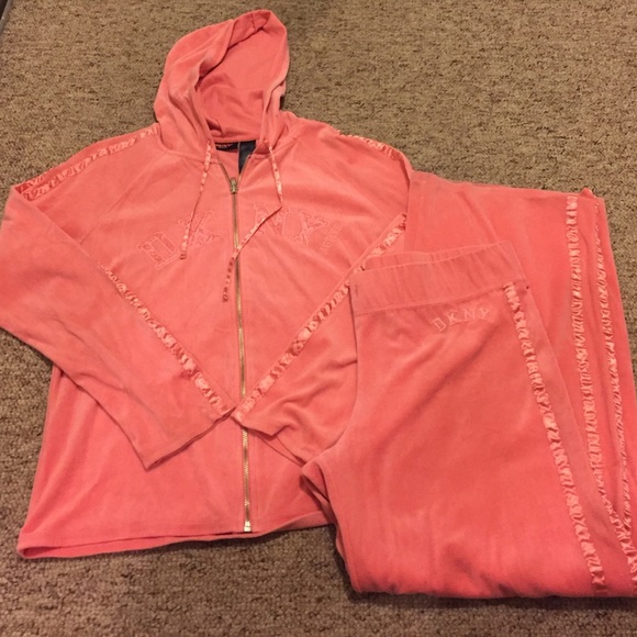 light orange velour tracksuit