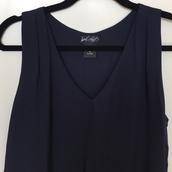 Double layer vneck silk shell - Picture 2 of 3