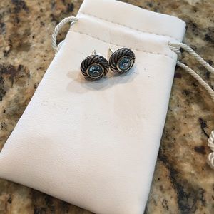 David yurman blue topaz cookie earrings