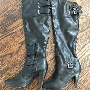 Guess Black knee high boots