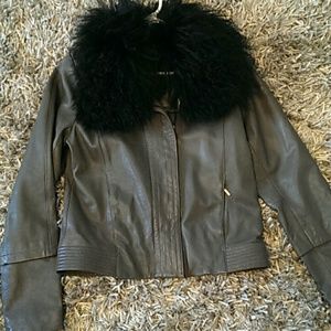 Gap Genuine Leather Jacket Lamb