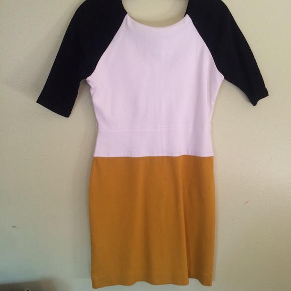 Belted color block dress - Picture 3 of 4