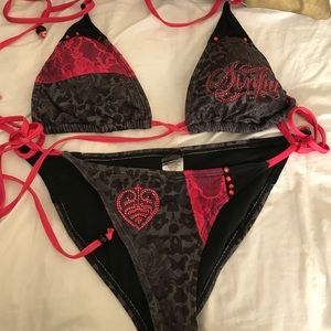 Sinful pink gray and black 👙 never worn