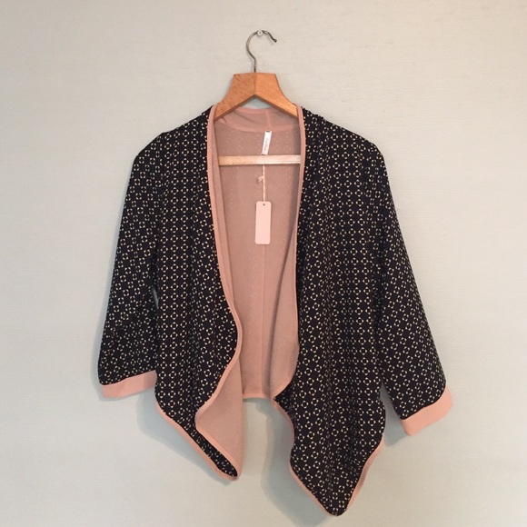 Pink Blush Printed Cardigan