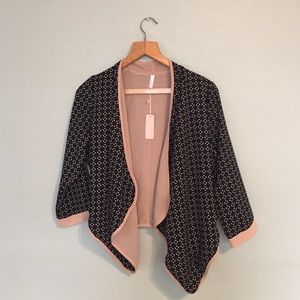 Pink Blush Printed Cardigan