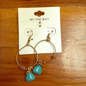 Turquoise and gold earrings