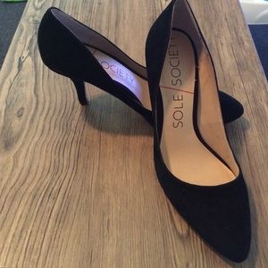 Sole Society Black Suede Heels