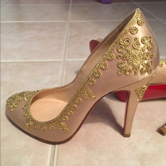 Christian Louboutin Metallic Embroidered Pumps
