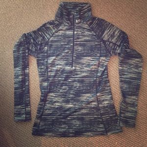 Black/gray/white striped Under Armour long sleeve