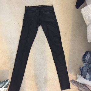 Flying monkey black skinny leather jeans