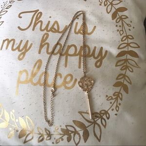 Gold key necklace