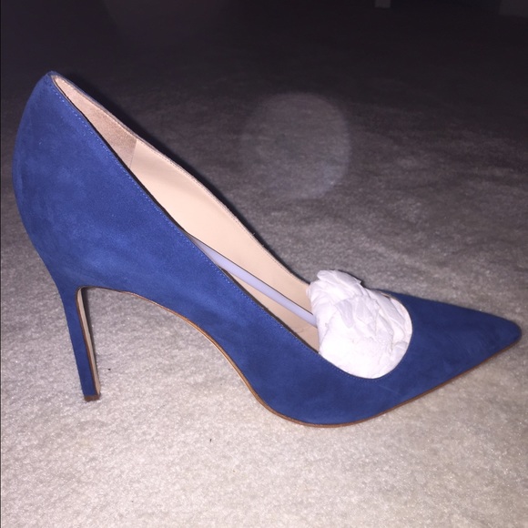 NIB ROYAL BLUE SUEDE MANOLO BLAHNIK BB PUMPS sz 41