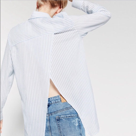 Brand new ZARA Striped open back blouse. - Picture 2 of 4