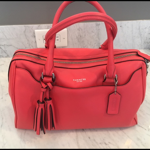 Coach Coral large leather bag with tassel