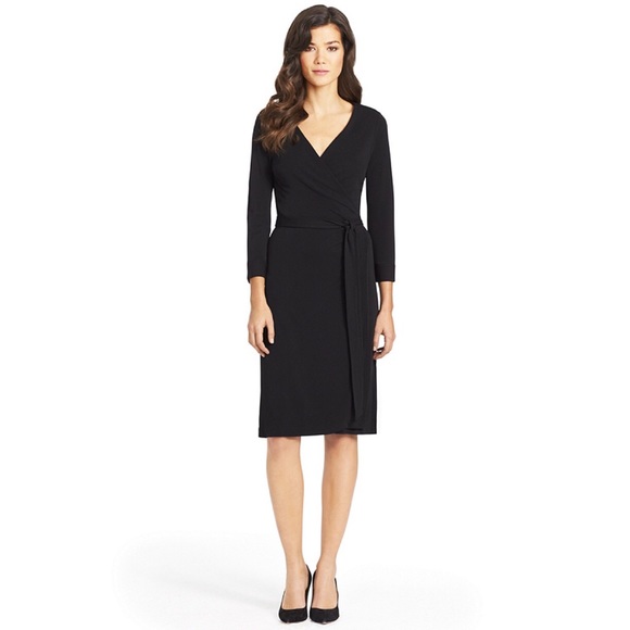 DVF Black Wrap Dress 2