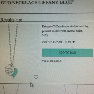 Tiffany and Co. duo heart necklace