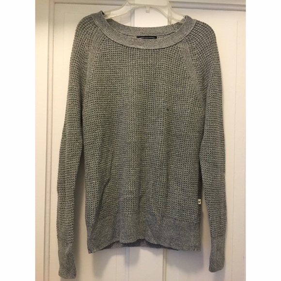 ❌SOLD❌ American Eagle Gray Knit Sweater - Picture 2 of 4