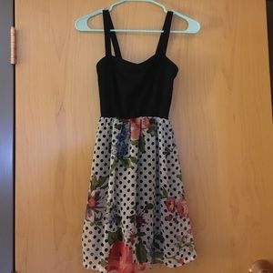 Black and white polka dot dress