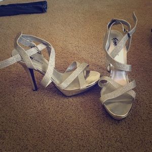 Silver Sparkly high heels