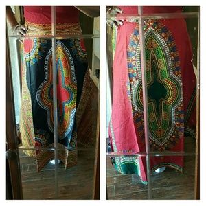 African print wrap skirts