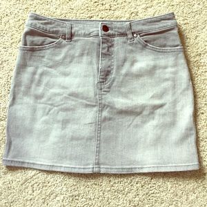 H&M gray denim skirt