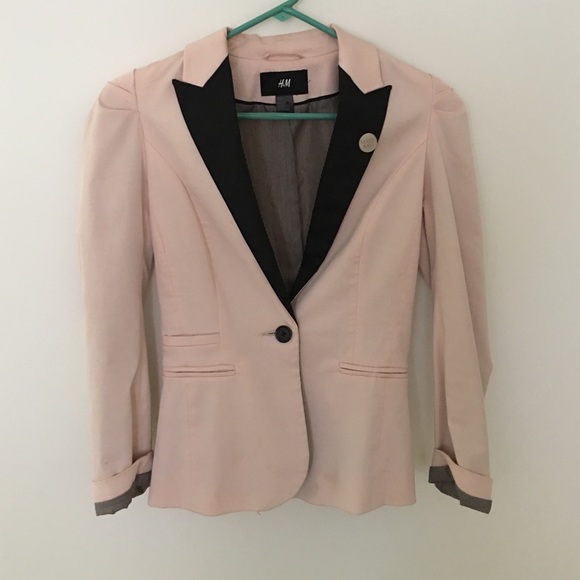 Pink and black blazer