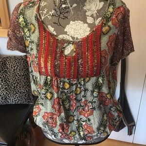Colorful boho blouse