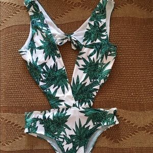 Boutique palm tree bathing suit