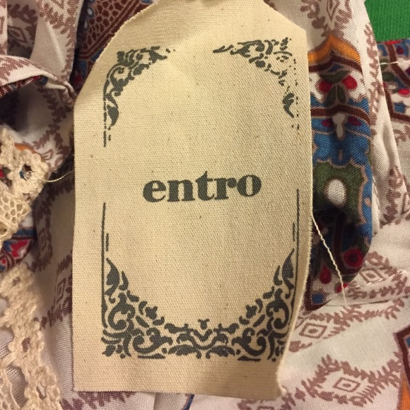 Paisley print ruffle Boho Dress/Top - Picture 4 of 4