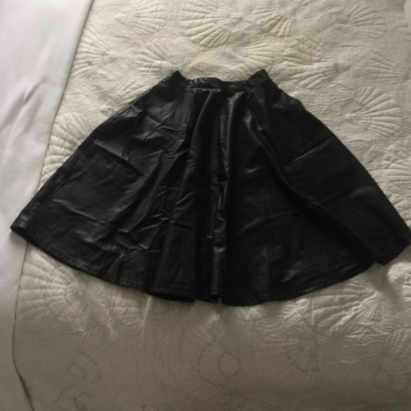 Francesca's faux leather skirt