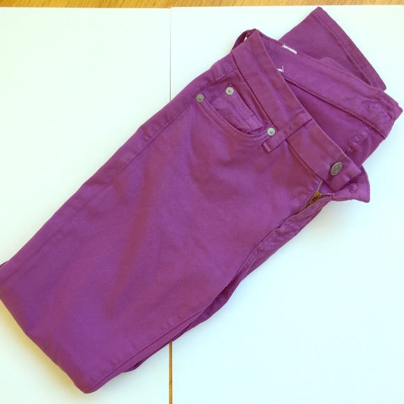 7 For All Man Kind Purple Skinny Jeans