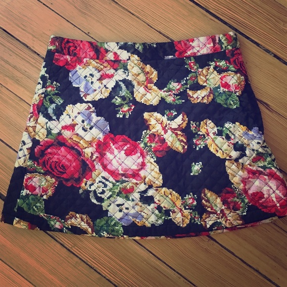 Forever 21 Pixelated Floral Mini