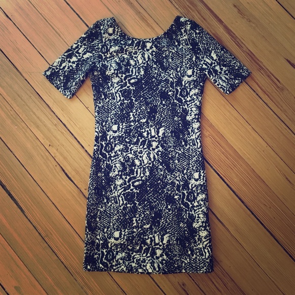 H&M Snakeskin black and white mini dress