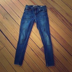 Zara Woman Distressed Ankle Skinny