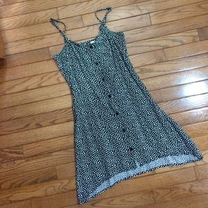 Black and white daisy printed dress