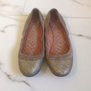 Sam Edelman gold ballet flats