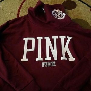 PINK cowl neck pull over